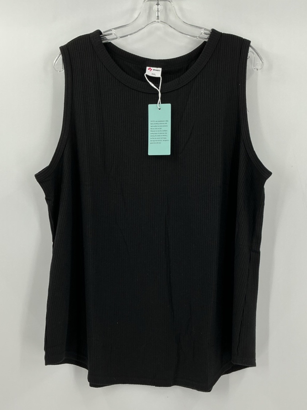 Wiholl black tank top new xxl